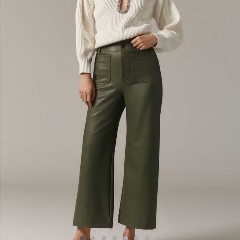 Anthropologie The Colette Cropped Wide Leg Pants